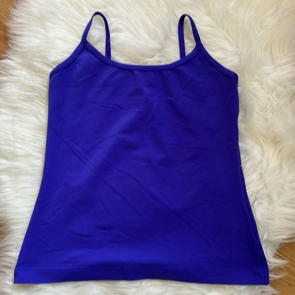 Vintage Actra 90’s Performance Tank Top Purple Large Woolite Wash Made in USA